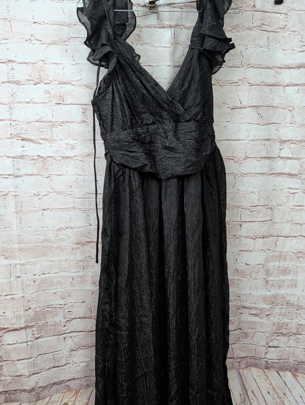 Francesca's Black Shimmer Dress Small New Nwt